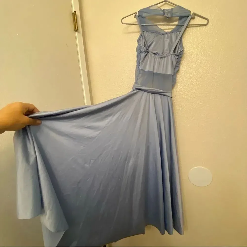 Kelle dance competition contemporary lyrical costume blue dress STAY 8408 MA